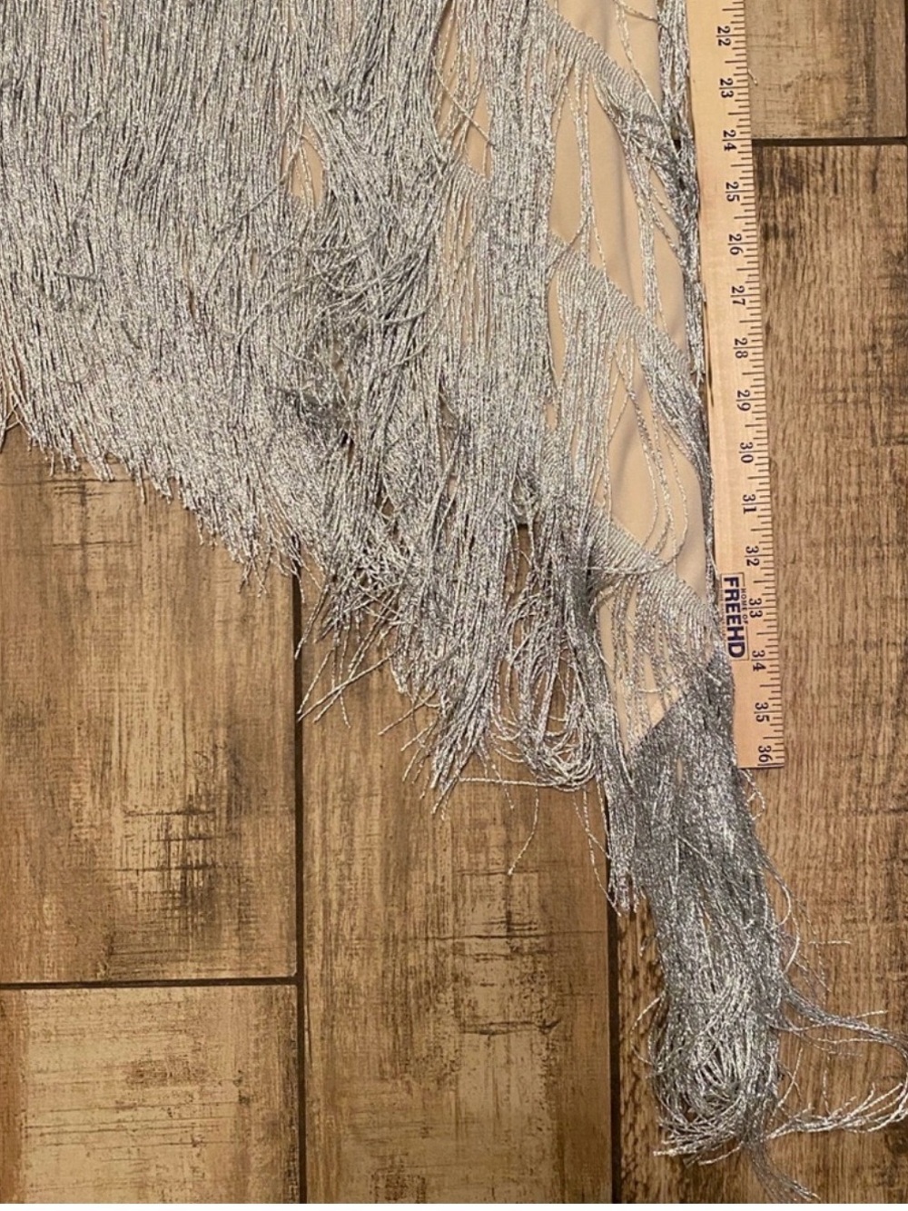 Silver Fringe Asymmetrical - Picture 2 of 6